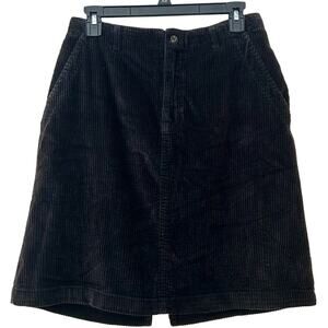 Vintage Cherokee corduroy knee length skirt slit 90s Y2K western boho grunge S